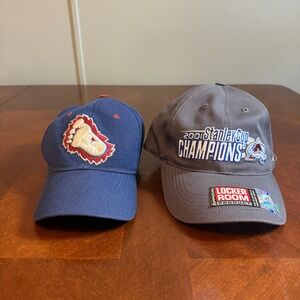 Vtg‎ Colorado Avalanche Hat Lot 2001 Stanley Cup Champions Zephyr NHL Caps